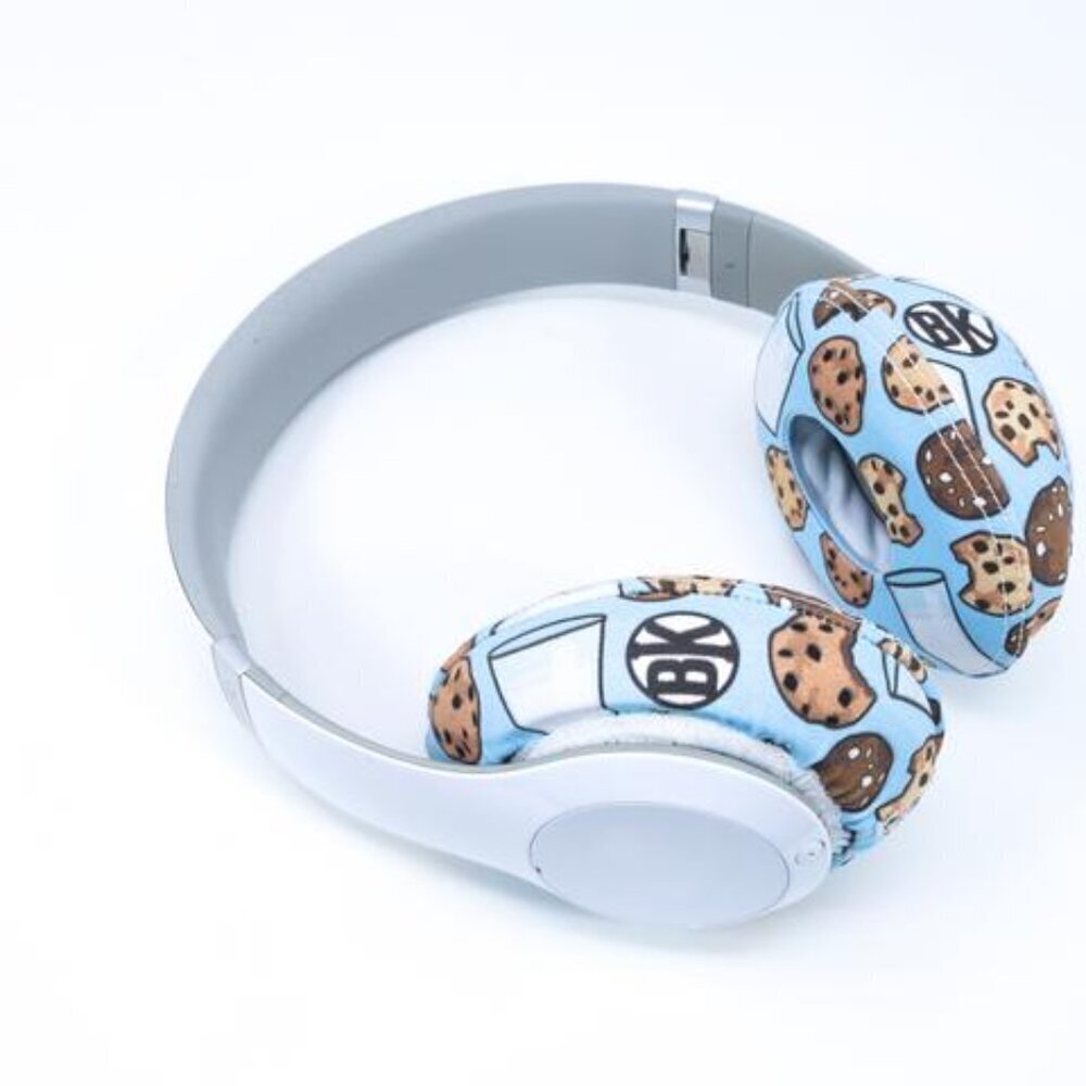 Beat Kicks Headphone Covers - Milk N Cookies -Protective, Washable, Reg Size New